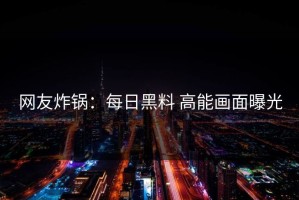 网友炸锅：每日黑料 高能画面曝光