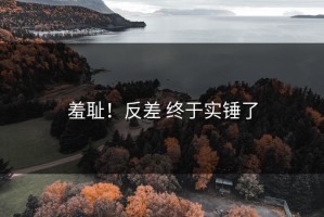 羞耻！反差 终于实锤了