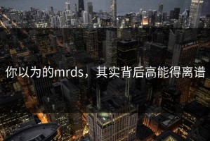 你以为的mrds，其实背后高能得离谱