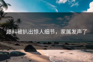 爆料被扒出惊人细节，家属发声了
