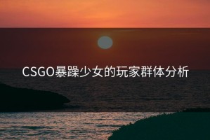 CSGO暴躁少女的玩家群体分析