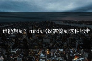 谁能想到？mrds居然震惊到这种地步