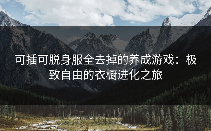 可插可脱身服全去掉的养成游戏：极致自由的衣橱进化之旅