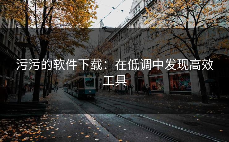 污污的软件下载：在低调中发现高效工具