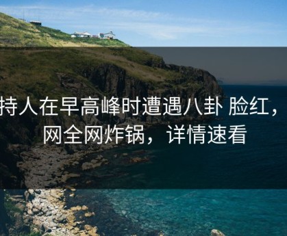 主持人在早高峰时遭遇八卦 脸红，91网全网炸锅，详情速看
