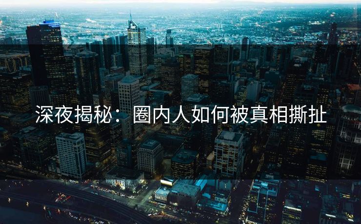 深夜揭秘：圈内人如何被真相撕扯